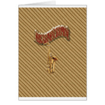 Music Equipment Saxophone with Batik Background Cards
