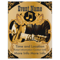 Music Event Vintage Gold Flyer