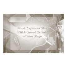 Music Expresses that guitar photo saying Customized Stationery