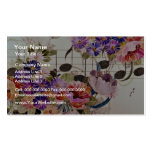 Music field Yellow flowers Business Card Templates