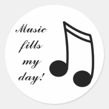 Music Fills My Day! Stickers