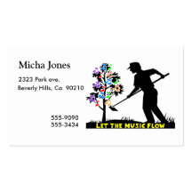 Music Flow Gardener Business Card Templates