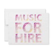 Music For Hire Club Invitations