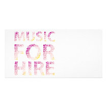 Music For Hire Club Personalized Photo Card