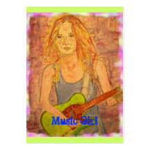 Music Girl Business Card Templates