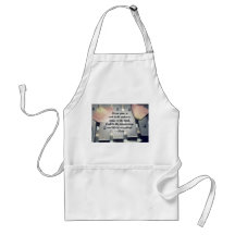 Music gives soul bells rose design apron