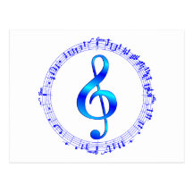 Music Goes Round Post Cards