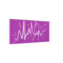 Music (gold and white 1) gallery wrapped canvas