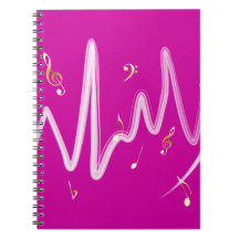 Music (gold and white 1) note books