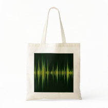 Music graphic equaliser canvas bags