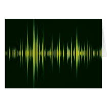 Music graphic equaliser greeting cards
