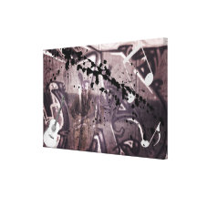 Music Grunge Graffiti Gallery Wrap Canvas