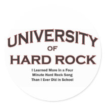 music-hard rock round sticker
