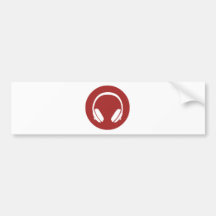 Music Headphones Bumper Sticker
