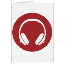 Music Headphones Greeting Card