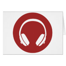 Music Headphones Greeting Card
