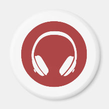 Music Headphones Refrigerator Magnets