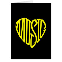 Music Heart Greeting Cards