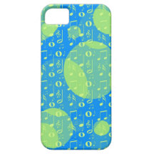 Music in Color - Blue and Green iPhone 5 Case