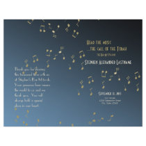 Music in the Air Bar Mitzvah Program Cover Flyer Design