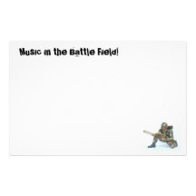 Music in the Battle Field! Personalized Stationery