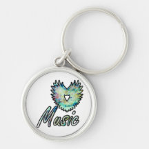 Music invert heart wing below nebula 1 keychains