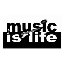Music is life business card - customize!