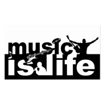 Music is life business card - customize!