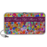 Music is Life!-Colorful Triangle and Dot Pattern iPhone Speakers