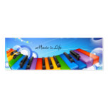 Music is Life Keyboard Bookmark Business Card