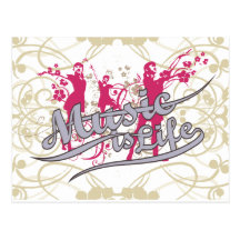 Music is Life T-shirts and Gifts Post Cards