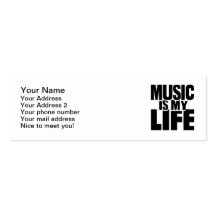 Music is my life business card template