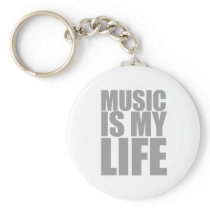 Music Is My Life - DJ Disc Jockey Audio Keychain