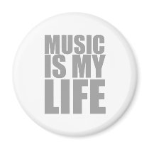 Music Is My Life - DJ Disc Jockey Audio Magnet