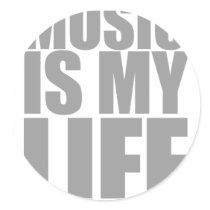 Music Is My Life - DJ Disc Jockey Audio Round Sticker