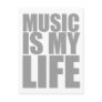 Music Is My Life - Emo Alternative Grunge Rock Postcards