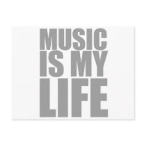 Music Is My Life - Emo Alternative Grunge Rock Post Card