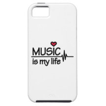 Music is my life heart iPhone 5 cases