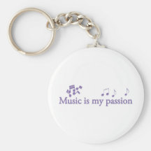 Music is my passion keychains