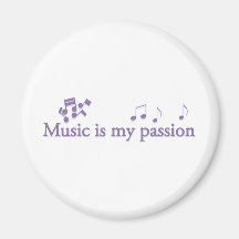 Music is my passion refrigerator magnets