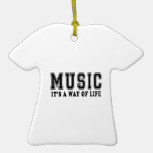 Music It's way of life Christmas Tree Ornaments