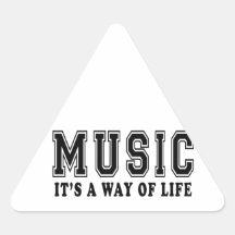 Music It's way of life Triangle Sticker