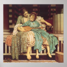 Music Lesson by Leighton, Vintage Victorian Art Print