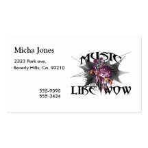 Music Like Wow Business Card Template