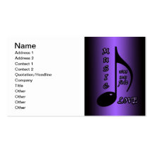 music love business cards