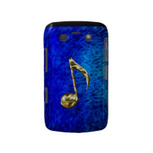 Music-lover's Golden Treble Clef Blackberry Case