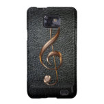 Music-lover's Metallic Treble Cleff Samsung Case Samsung Galaxy S Covers