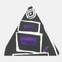 Music Madness Triangle Sticker