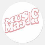 Music Major Pink - Customized Round Sticker