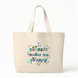 Music Makes Me Happy Tote Bag